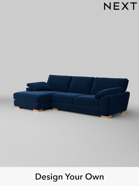 Plush Velvet Easy Clean/Navy Blue Stamford Grand Relaxed Sit (H37097) | £2,550
