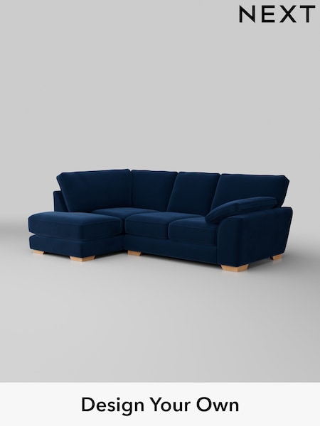 Plush Velvet Easy Clean/Navy Blue Stamford Grand Relaxed Sit (H37097) | £2,375