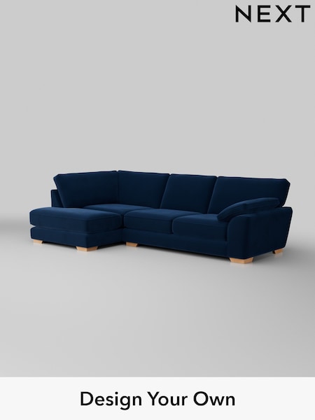 Plush Velvet Easy Clean/Navy Blue Stamford Grand Relaxed Sit (H37097) | £2,525
