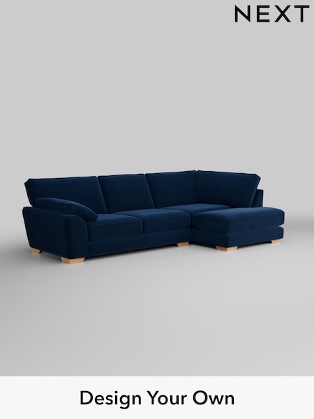 Plush Velvet Easy Clean/Navy Blue Stamford Grand Relaxed Sit (H37097) | £2,525