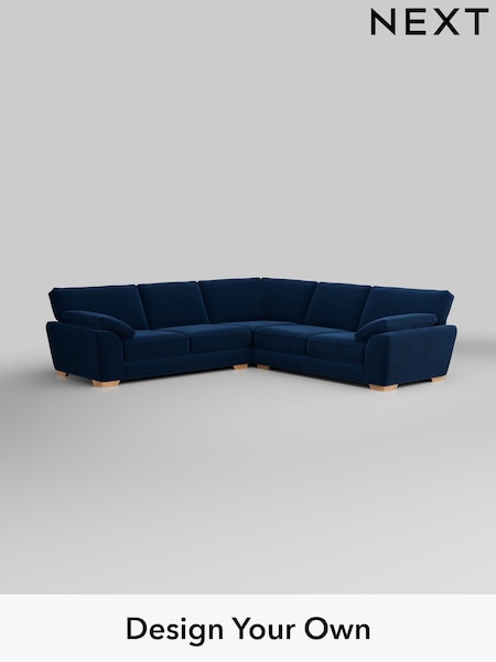 Plush Velvet Easy Clean/Navy Blue Stamford Grand Relaxed Sit (H37097) | £3,025