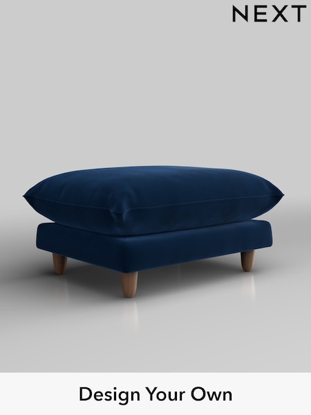 Plush Velvet Easy Clean/Navy Blue Noa Deep Relaxed Sit (H37098) | £525