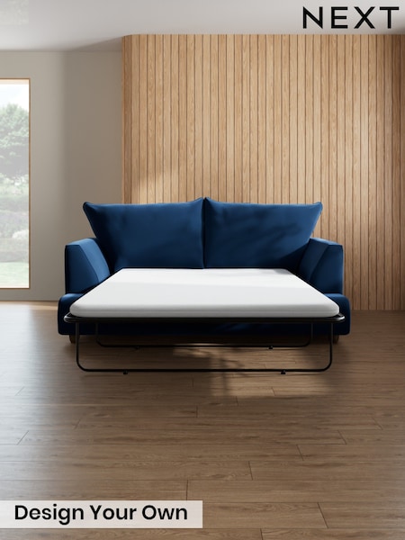 Plush Velvet Easy Clean/Navy Blue - Noa Deep Relaxed Sit