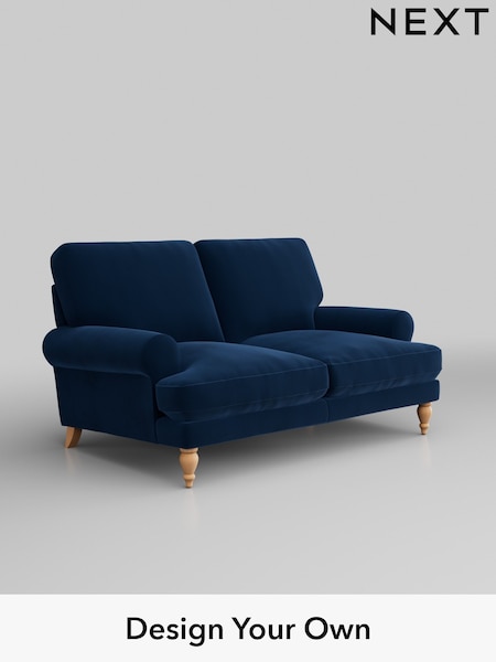 Plush Velvet Easy Clean/Navy Blue Erin Deep Relaxed Sit (H37099) | £1,175