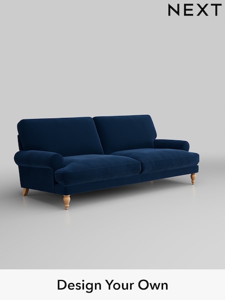 Plush Velvet Easy Clean/Navy Blue Erin Deep Relaxed Sit (H37099) | £1,375
