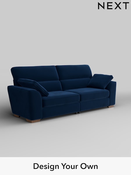 Plush Velvet Easy Clean/Navy Blue Stamford Highback (H37100) | £1,399