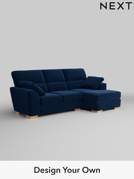 Plush Velvet Easy Clean/Navy Blue Stamford Highback (H37100) | £1,875