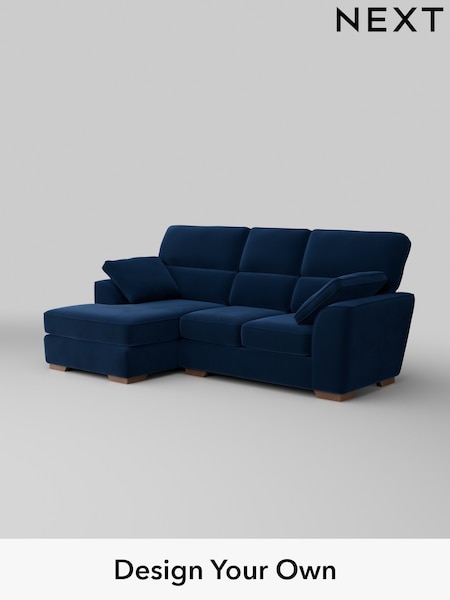 Plush Velvet Easy Clean/Navy Blue Stamford Highback (H37100) | £2,025