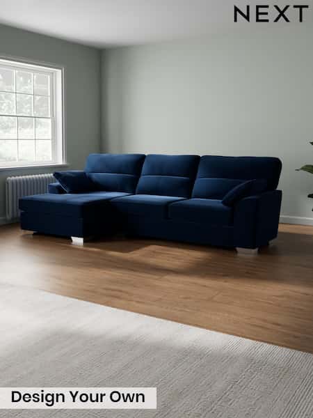 Plush Velvet Easy Clean/Navy Blue Stamford Highback (H37100) | £2,025