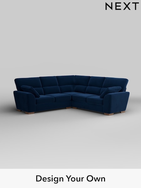 Plush Velvet Easy Clean/Navy Blue Stamford Highback (H37100) | £2,425