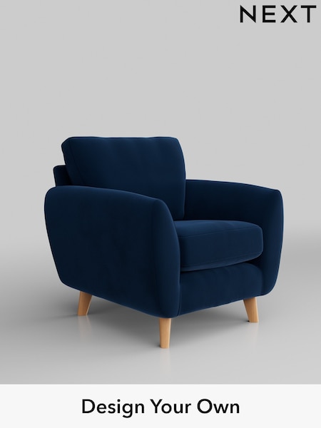 Plush Velvet Easy Clean/Navy Blue Wilson (H37101) | £550