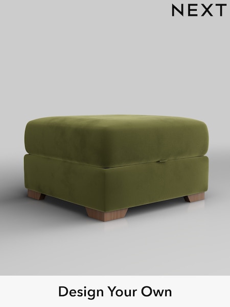 Plush Velvet Easy Clean/Mid Olive Green Houghton Deep Sit (H37104) | £499
