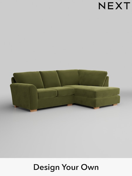 Plush Velvet Easy Clean/Mid Olive Green Michigan Ii (H37106) | £1,450