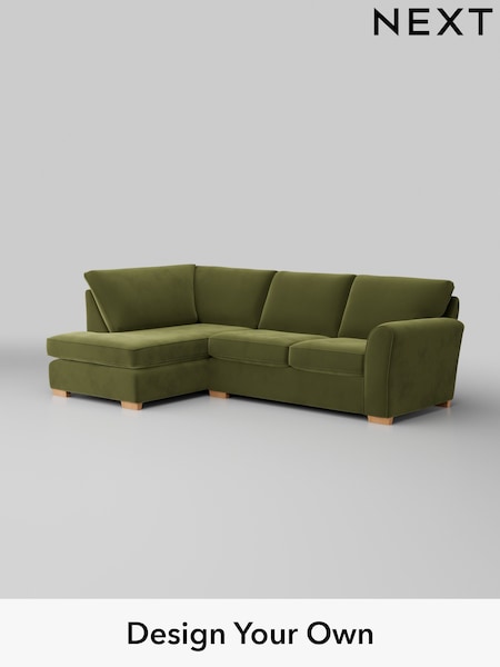 Plush Velvet Easy Clean/Mid Olive Green Michigan Ii (H37106) | £1,550