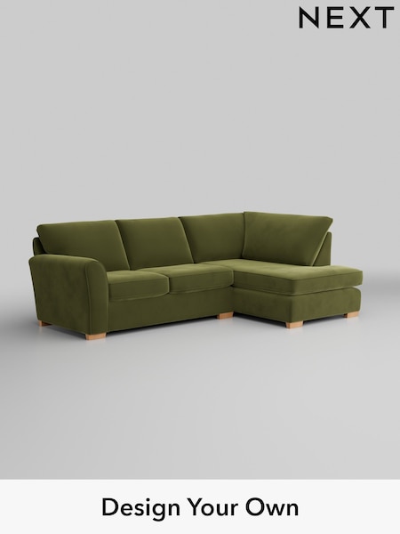 Plush Velvet Easy Clean/Mid Olive Green Michigan Ii (H37106) | £1,550