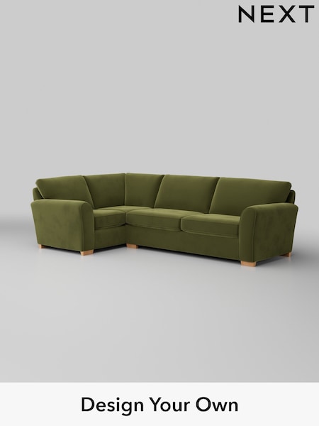 Plush Velvet Easy Clean/Mid Olive Green Michigan Ii (H37106) | £1,675