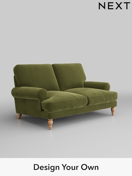 Plush Velvet Easy Clean/Mid Olive Green Erin Deep Relaxed Sit (H37111) | £1,175