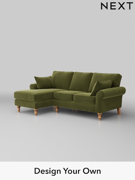 Plush Velvet Easy Clean/Mid Olive Green Mallory (H37118) | £1,475