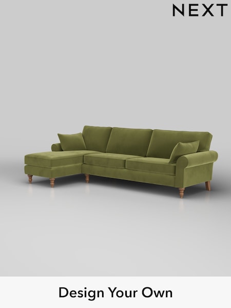 Plush Velvet Easy Clean/Mid Olive Green Mallory (H37118) | £1,575