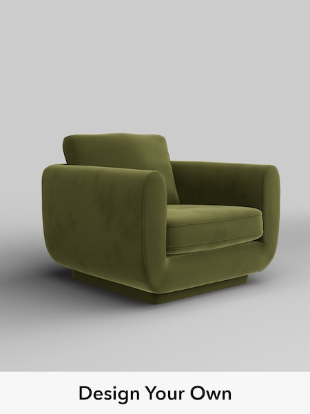 Plush Velvet Easy Clean/Mid Olive Green N Premium Pia (H37119) | £1,025