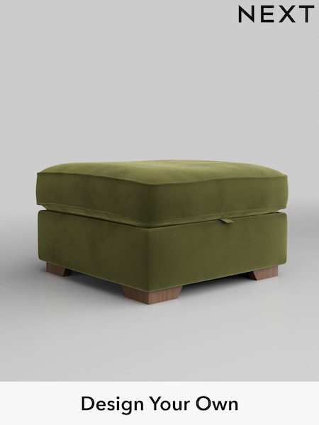Plush Velvet Easy Clean/Mid Olive Green Stamford (H37120) | £499