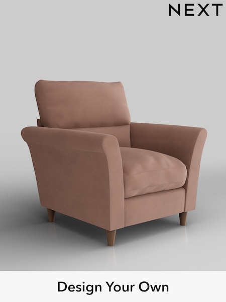 Plush Velvet Easy Clean/Mid Natural Hartley Highback Relaxed Sit (H37125) | £875