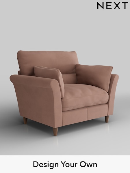 Plush Velvet Easy Clean/Mid Natural Hartley Highback Relaxed Sit (H37125) | £975