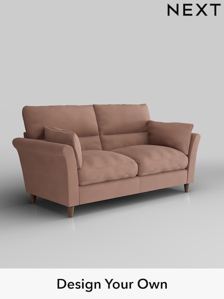 Plush Velvet Easy Clean/Mid Natural Hartley Highback Relaxed Sit (H37125) | £1,325