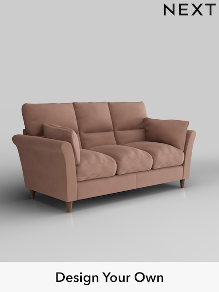 Plush Velvet Easy Clean/Mid Natural Hartley Highback Relaxed Sit (H37125) | £1,325