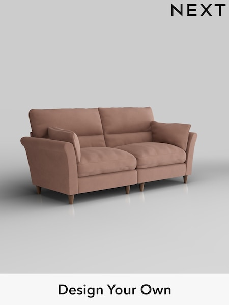 Plush Velvet Easy Clean/Mid Natural Hartley Highback Relaxed Sit (H37125) | £1,425