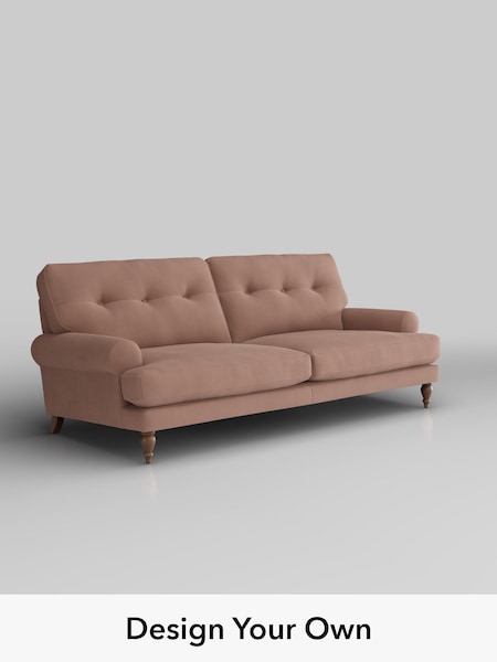 Plush Velvet Easy Clean/Mid Natural Erin Buttoned Back Deep Relaxed Sit (H37126) | £1,425