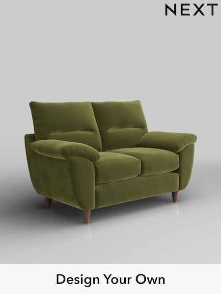 Plush Velvet Easy Clean/Mid Olive Green Elliot Highback (H37127) | £975