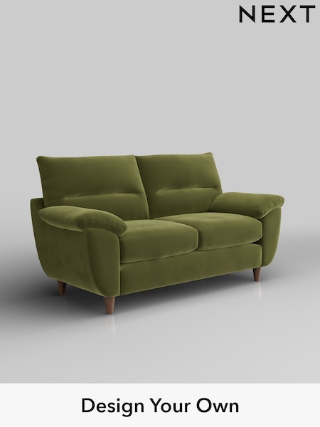 Plush Velvet Easy Clean/Mid Olive Green Elliot Highback (H37127) | £1,075