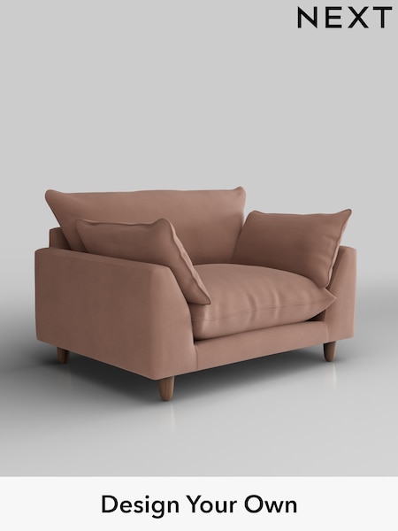 Plush Velvet Easy Clean/Mid Natural Noa Deep Relaxed Sit (H37129) | £975