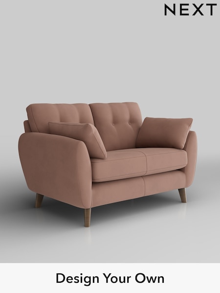 Plush Velvet Easy Clean/Mid Natural Wilson Buttoned Back (H37143) | £850