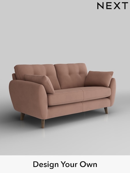 Plush Velvet Easy Clean/Mid Natural Wilson Buttoned Back (H37143) | £950