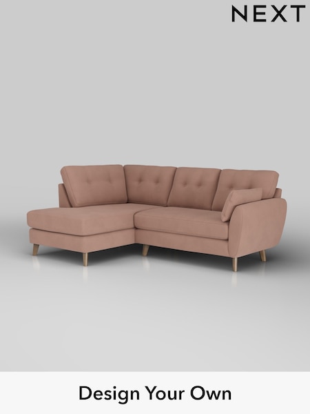 Plush Velvet Easy Clean/Mid Natural Wilson Buttoned Back (H37143) | £1,675