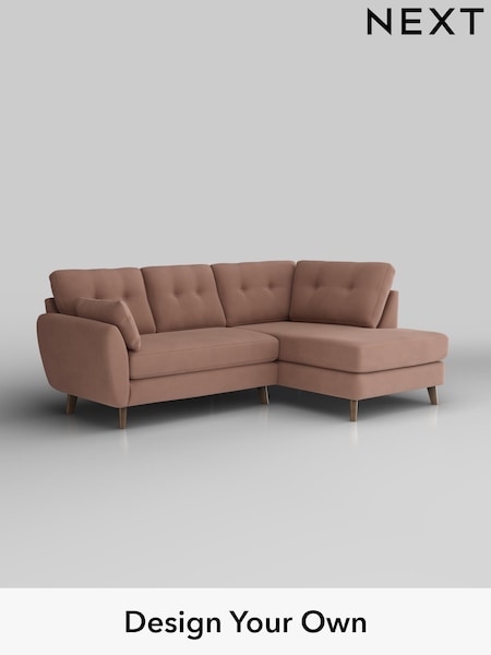 Plush Velvet Easy Clean/Mid Natural Wilson Buttoned Back (H37143) | £1,675