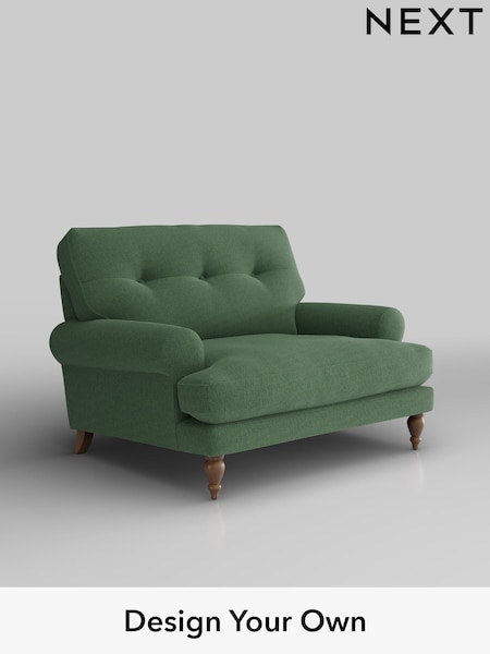 Relaxed Linen Look/Dark Green Erin Buttoned Back Deep Relaxed Sit (H37146) | £1,025