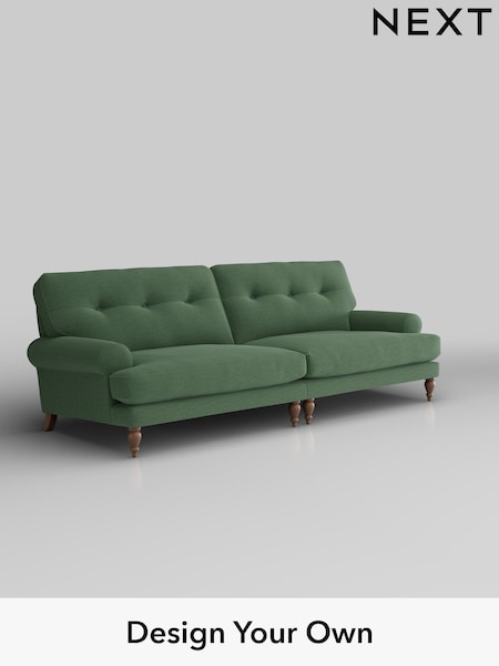 Relaxed Linen Look/Dark Green Erin Buttoned Back Deep Relaxed Sit (H37146) | £1,525