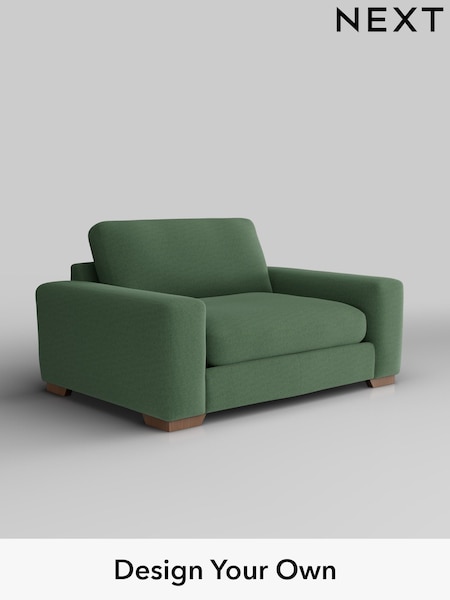 Relaxed Linen Look/Dark Green Houghton Deep Relaxed Sit (H37148) | £1,225