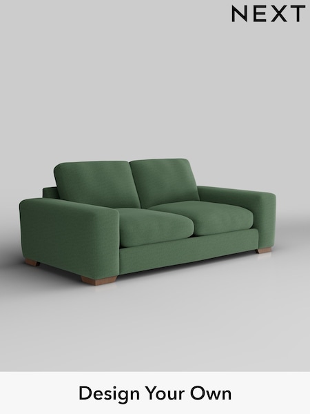 Relaxed Linen Look/Dark Green Houghton Deep Relaxed Sit (H37148) | £1,425
