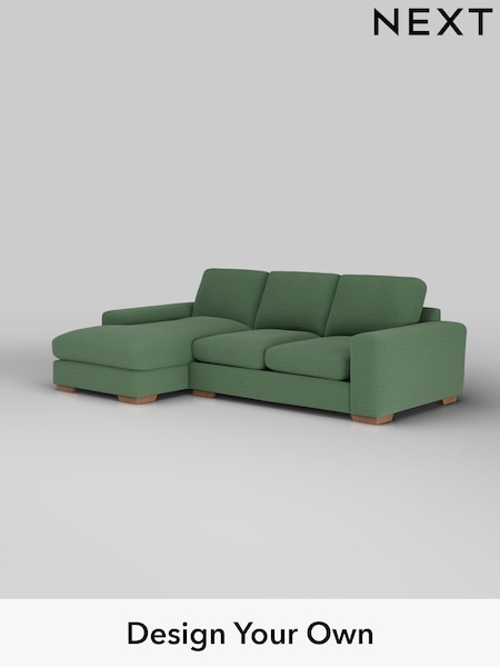 Relaxed Linen Look/Dark Green Houghton Deep Relaxed Sit (H37148) | £2,125