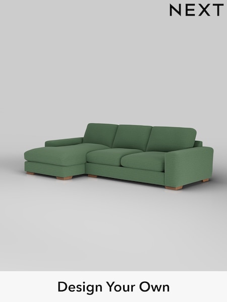 Relaxed Linen Look/Dark Green Houghton Deep Relaxed Sit (H37148) | £2,325