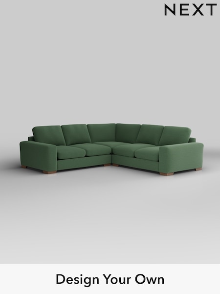 Relaxed Linen Look/Dark Green Houghton Deep Relaxed Sit (H37148) | £2,825