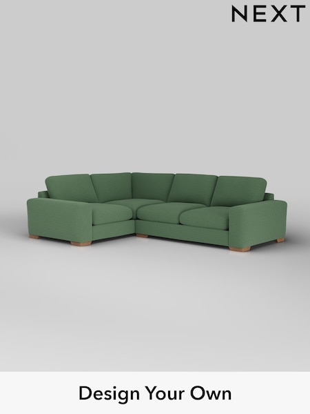 Relaxed Linen Look/Dark Green Houghton Deep Relaxed Sit (H37148) | £2,625