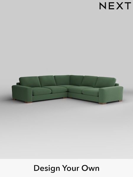 Relaxed Linen Look/Dark Green Houghton Deep Relaxed Sit (H37148) | £2,925