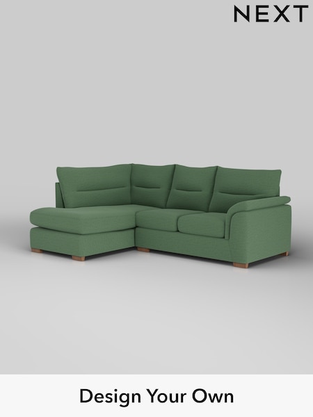 Relaxed Linen Look/Dark Green Hayden Highback (H37150) | £1,825