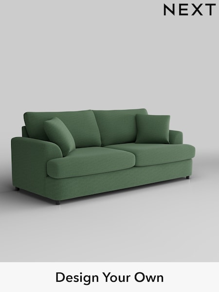 Relaxed Linen Look/Dark Green Parker Platform (H37151) | £1,375