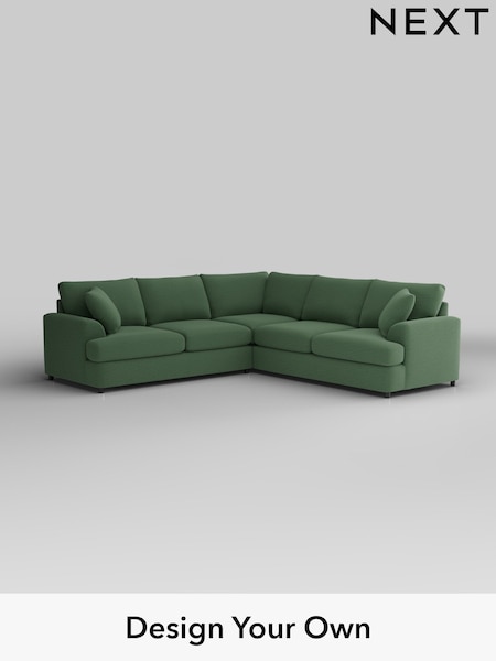 Relaxed Linen Look/Dark Green Parker Platform (H37151) | £2,725